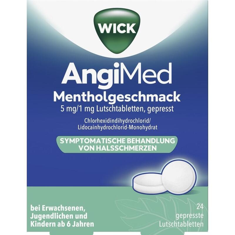 WICK AngiMed Mentholgeschmack 5 mg/1 mg Lutschtab.