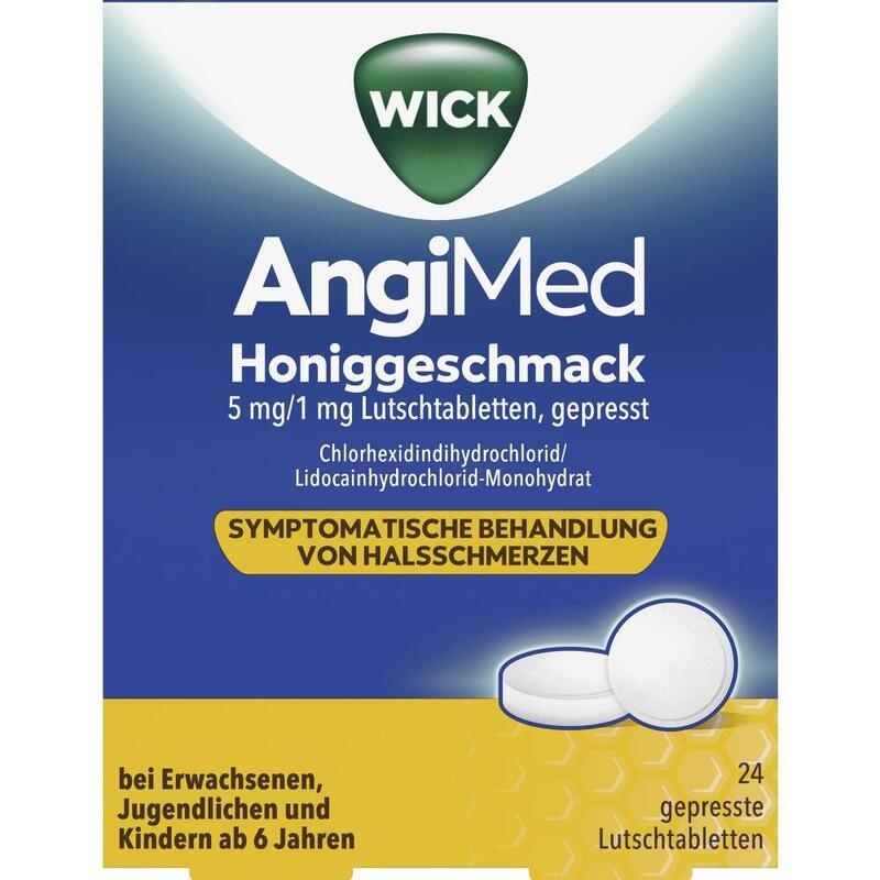 WICK AngiMed Honiggeschmack 5 mg/1 mg Lutschtabl.