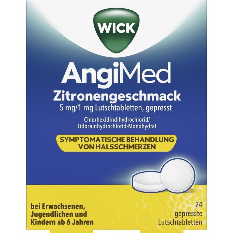 WICK AngiMed Zitronengeschmack 5 mg/1 mg Lut.-Tab.