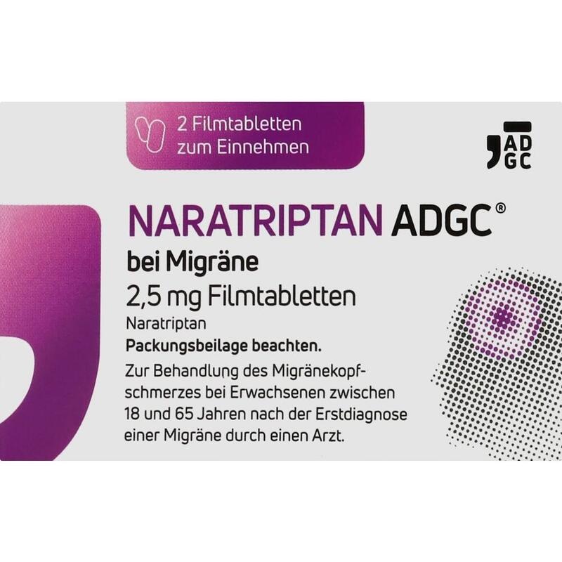 NARATRIPTAN ADGC bei Migräne 2,5 mg Filmtabletten