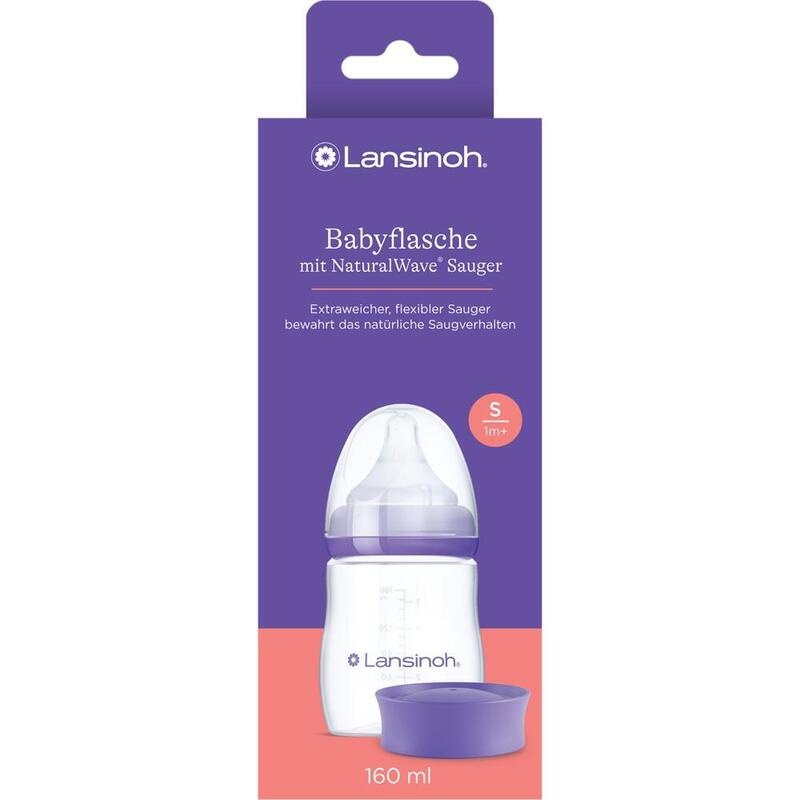 LANSINOH NaturalWave Babyflasche 160ml & Sauger S