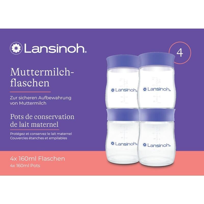LANSINOH Muttermilchflaschen 160 ml neue Fla.Form