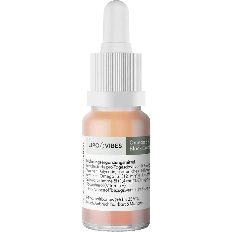LIPOVIBES Pure Omega-3+Schwarzkümmel Tropf.z.Einn.