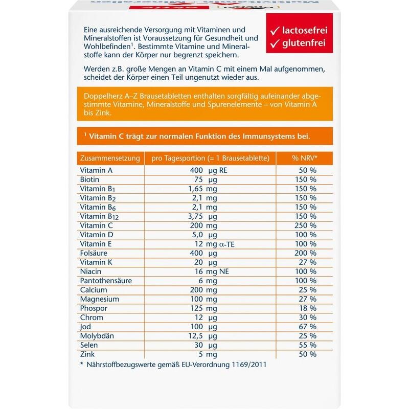 DOPPELHERZ A-Z Multivitamin+Mineralien Brausetabl.