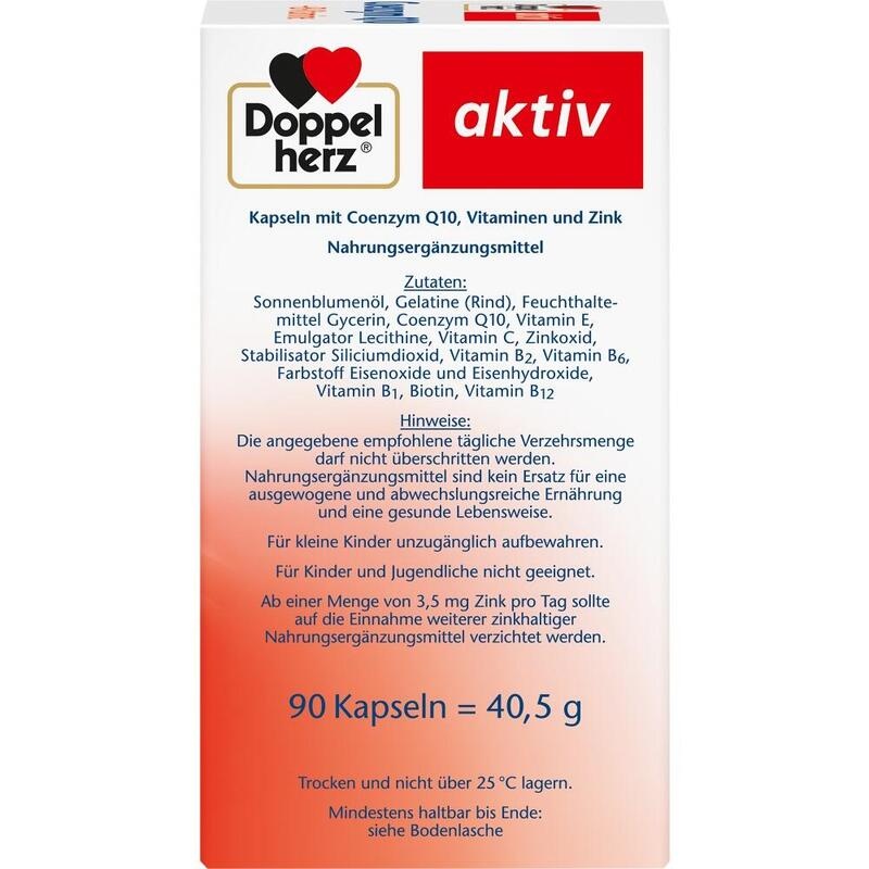 DOPPELHERZ Coenzym Q10+B Vitamine Kapseln