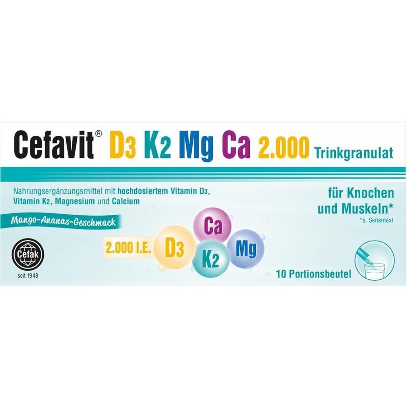CEFAVIT D3 K2 Mg Ca 2.000 Trinkgranulat