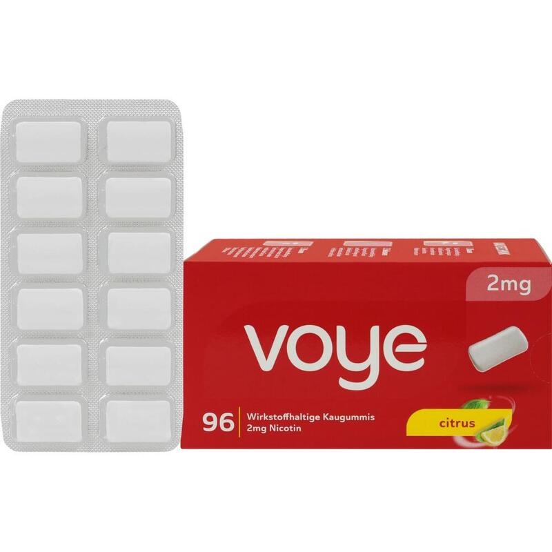 VOYE Citrus 2 mg wirkstoffhalt.Kaugummi m.Nikotin