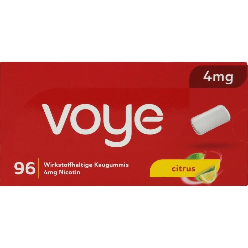 VOYE Citrus 4 mg wirkstoffhalt.Kaugummi m.Nikotin
