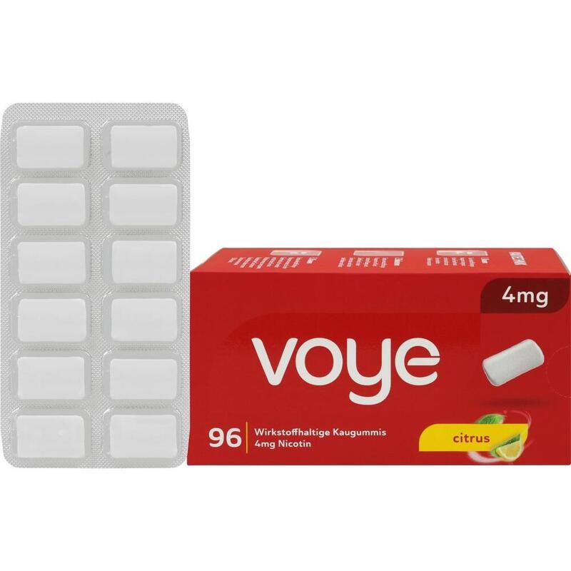 VOYE Citrus 4 mg wirkstoffhalt.Kaugummi m.Nikotin