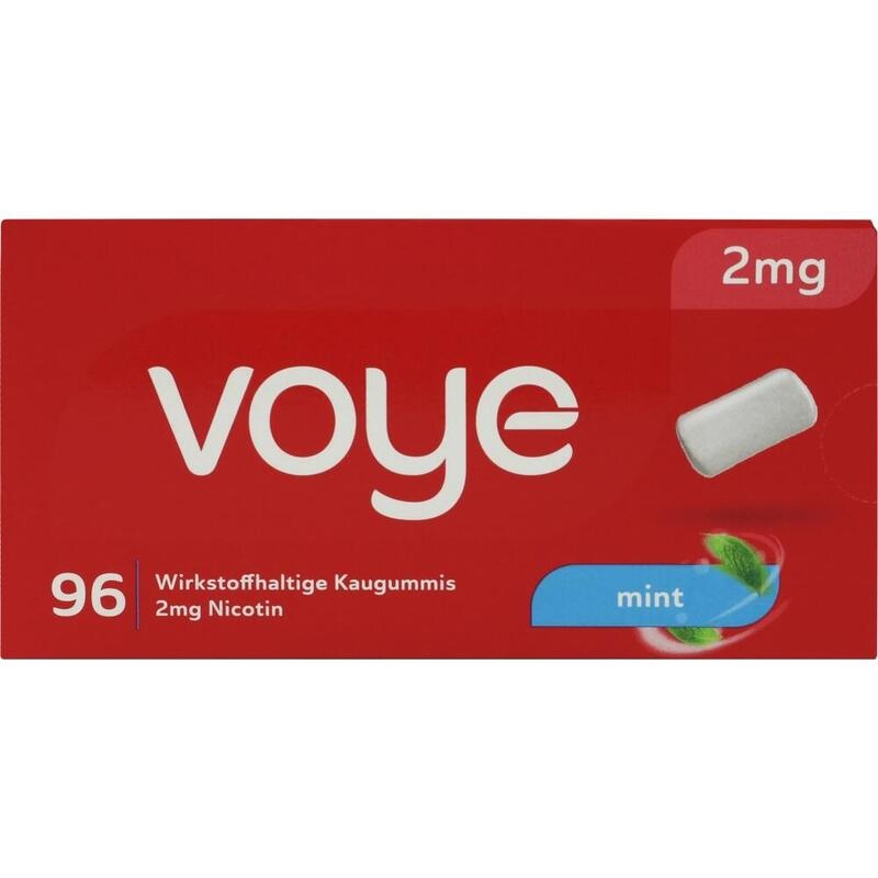 VOYE Mint 2 mg wirkstoffhalt.Kaugummi mit Nikotin