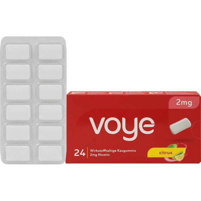 VOYE Citrus 2 mg wirkstoffhalt.Kaugummi m.Nikotin