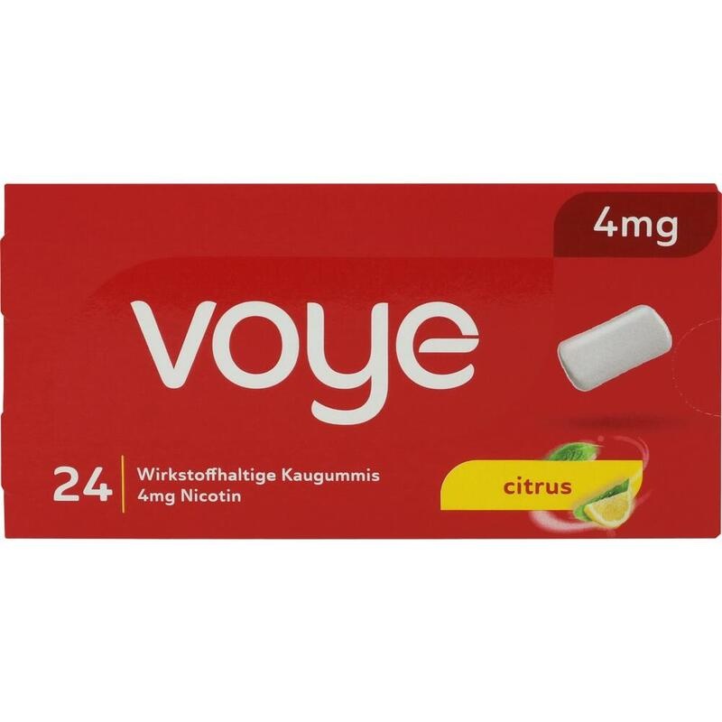 VOYE Citrus 4 mg wirkstoffhalt.Kaugummi m.Nikotin
