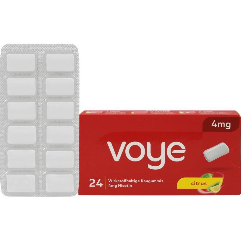 VOYE Citrus 4 mg wirkstoffhalt.Kaugummi m.Nikotin