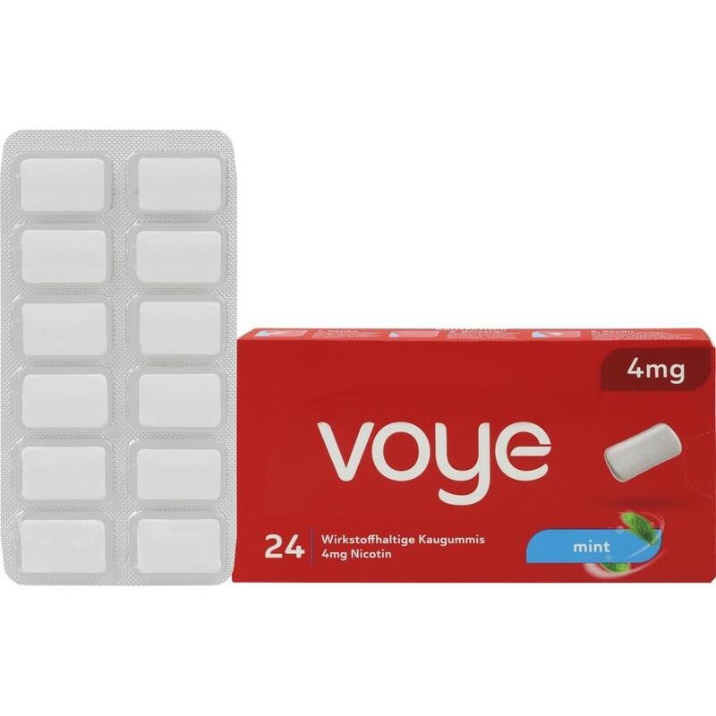 VOYE Mint 4 mg wirkstoffhalt.Kaugummi mit Nikotin