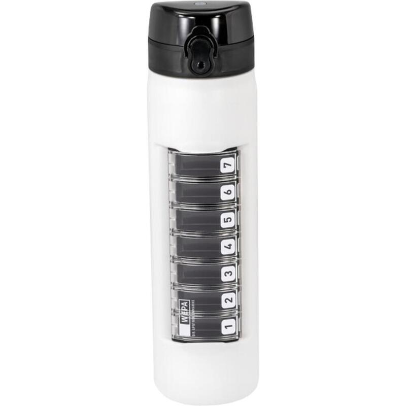 WEPA 2in1 Trinkflasche mit 1x7 Dosierer weiß