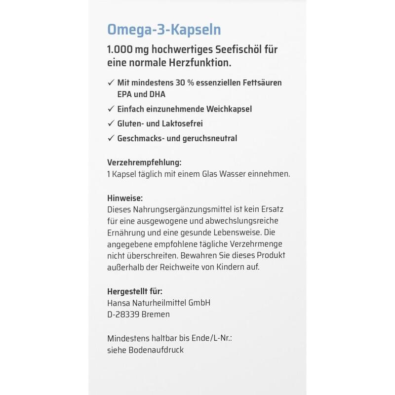 SANHELIOS Omega-3 Kapseln 1000