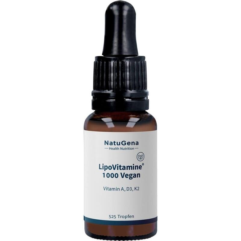 LIPOVITAMINE 1000 vegan Vitamin D3+A+K2 Tropfen