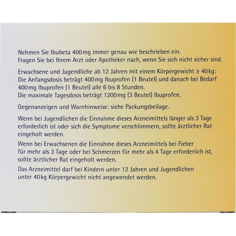 IBUBETA 400 mg Suspension zum Einnehmen im Beutel