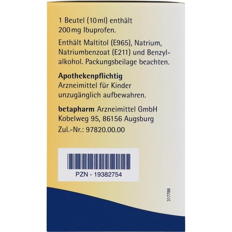 IBUBETA 200 mg Suspension zum Einnehmen im Beutel