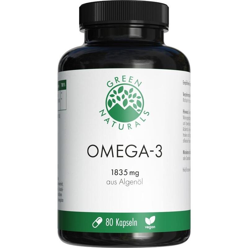 GREEN NATURALS Omega-3 Kapseln 1835 mg vegan+DHA