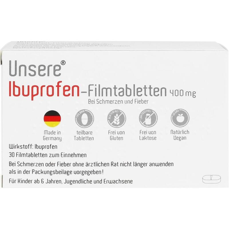 UNSERE Ibuprofen-Filmtabletten 400 mg