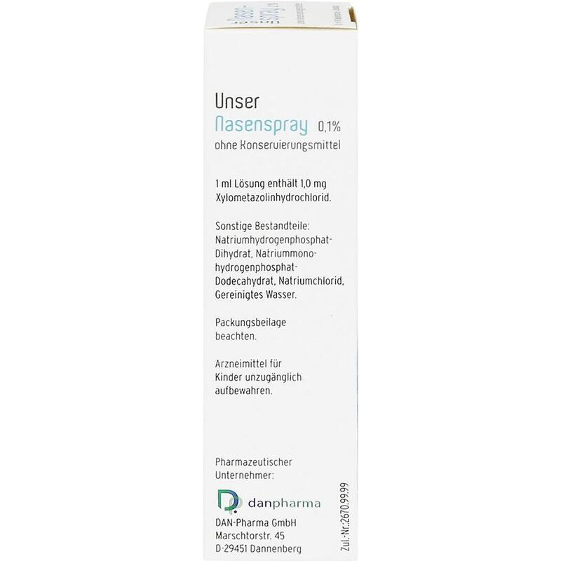 UNSER Nasenspray 0,1% ohne Konservierungsmittel