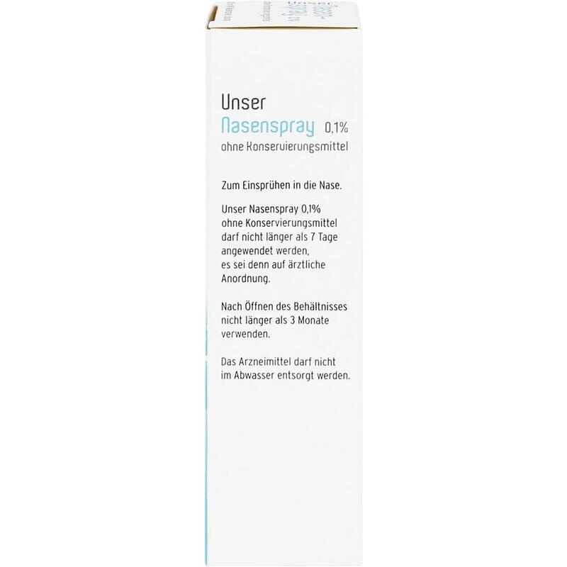 UNSER Nasenspray 0,1% ohne Konservierungsmittel