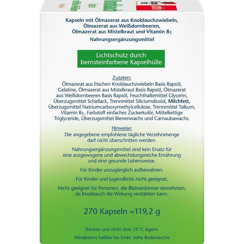 DOPPELHERZ Knobl.Kap.m.Mistel+Weißdorn+Vitamin B1