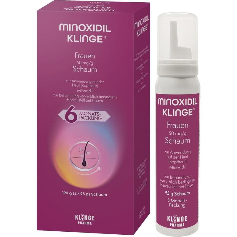 MINOXIDIL Klinge Frauen 50 mg/g Schaum