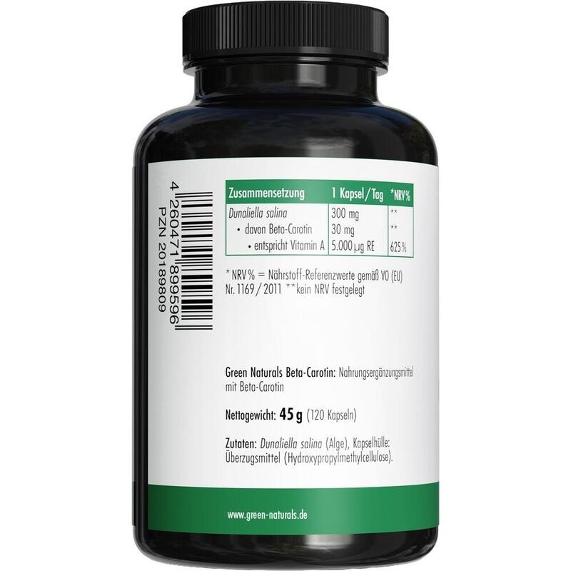 GREEN NATURALS Beta-Carotin 30mg 50.000 I.E. vegan